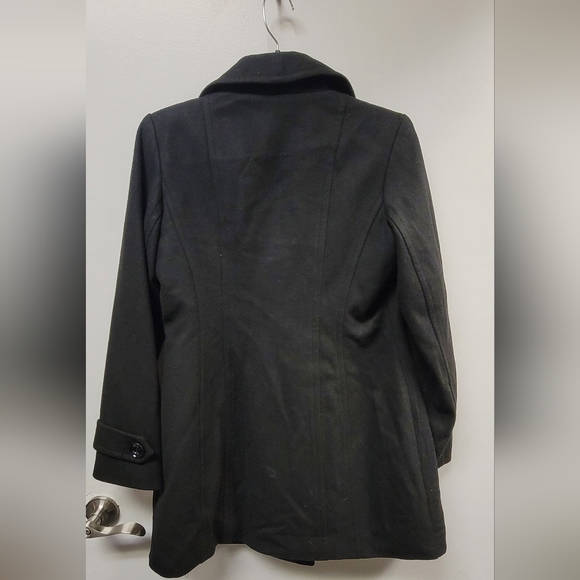 Anne Klein BLACK  Angora Wool Peacoat Double Breasted Jacket NWOT - Picture 3 of 3